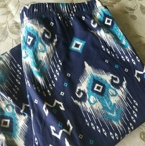 Mystical Cosmic Blue & White Buttery Soft Leggings